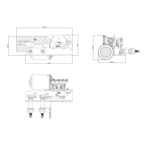 Gallinea BIG DD Y20 pyyhkijän moottori 24v sp32 65a-sc - 02536015.SC