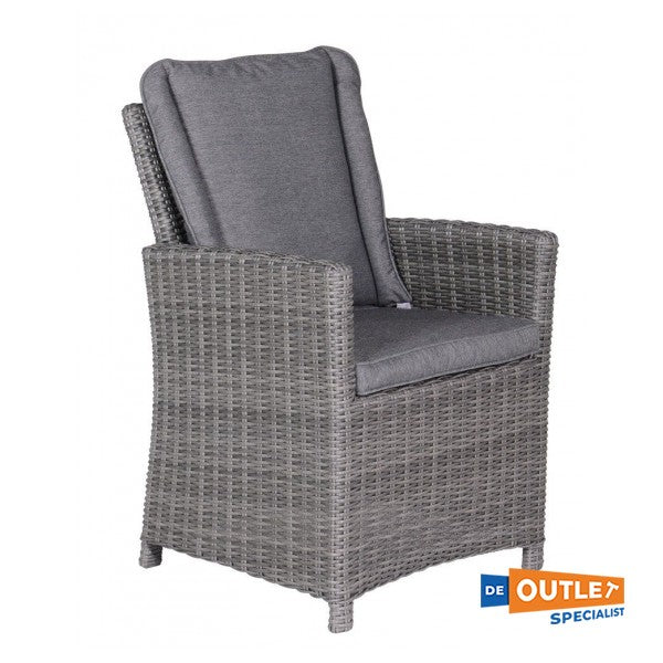Garden Impressions Minesota wicker dining tuinstoel grijs - 06344SO