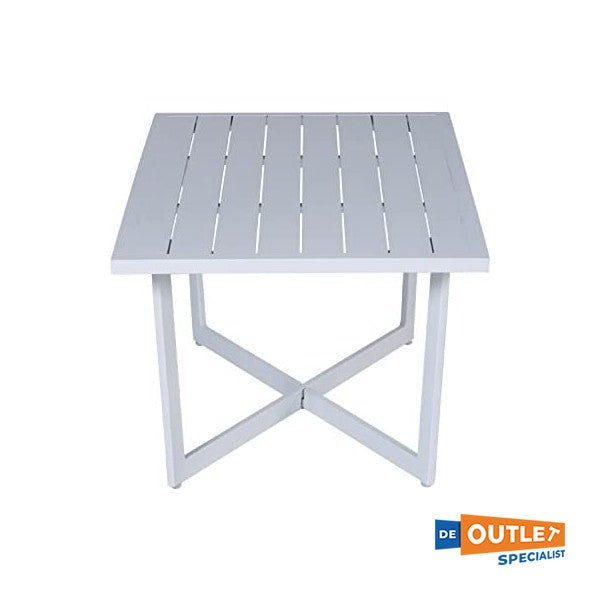 Garden Impressions aluminium bijzettafel wit 110 x 63 x 47 cm