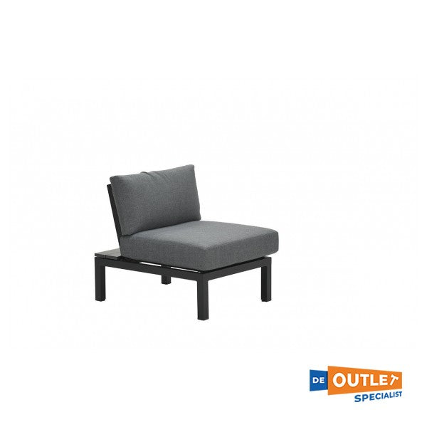 Garden Impressions Annabella loungestoel aluminium antraciet met kussens