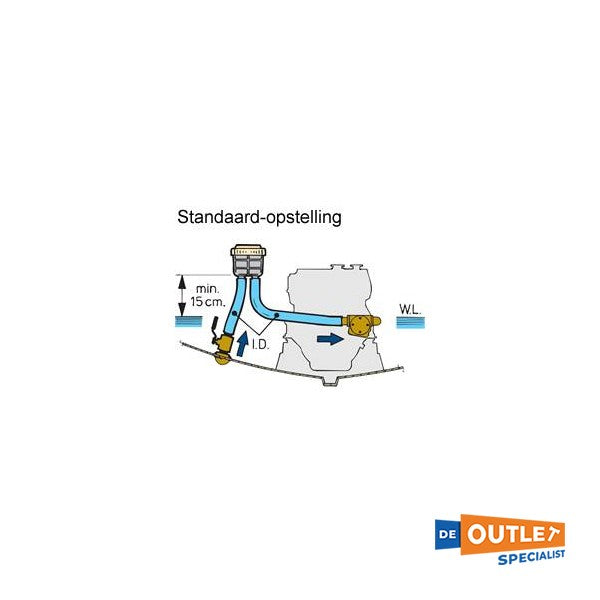 Пластиковий фільтр для охолоджувальної води Vetus FTR330 330 л/хв - 31,8 мм