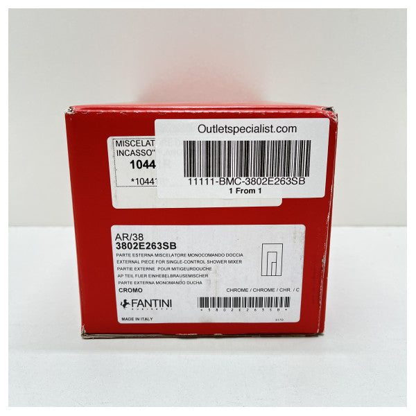 Fantini AR/38 външен хромиран смесител за душ с един лост