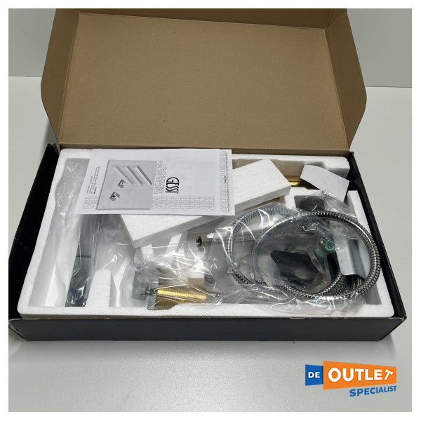 Gessi single lever chrome kitchen tab adjustable hot | cold - 17423-031