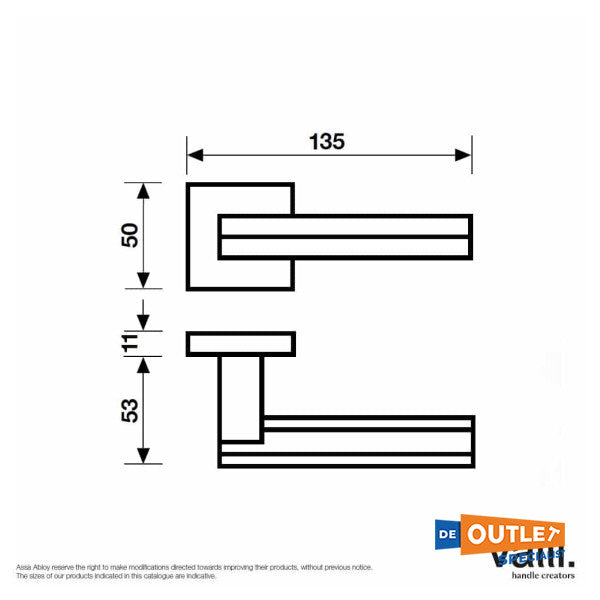 مقبض باب فالي وفالي H1040 R8Y من الفولاذ المقاوم للصدأ من البرونز الساتان