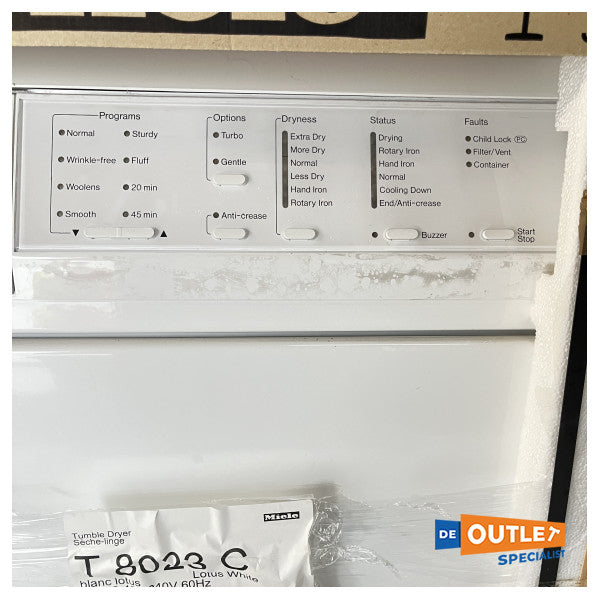 Miele T8023C 8kg Condenser Dryer White - 110-220V 60Hz