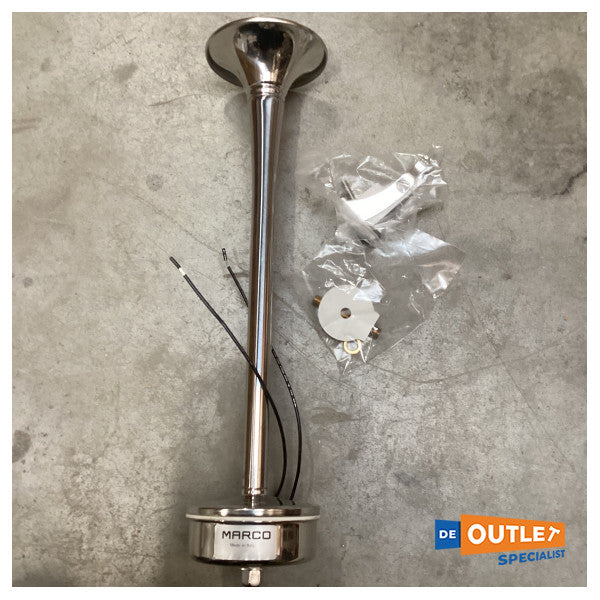 Marco EMX2 elektrisk lufthorn 24V rustfrit stål kort - 13204213