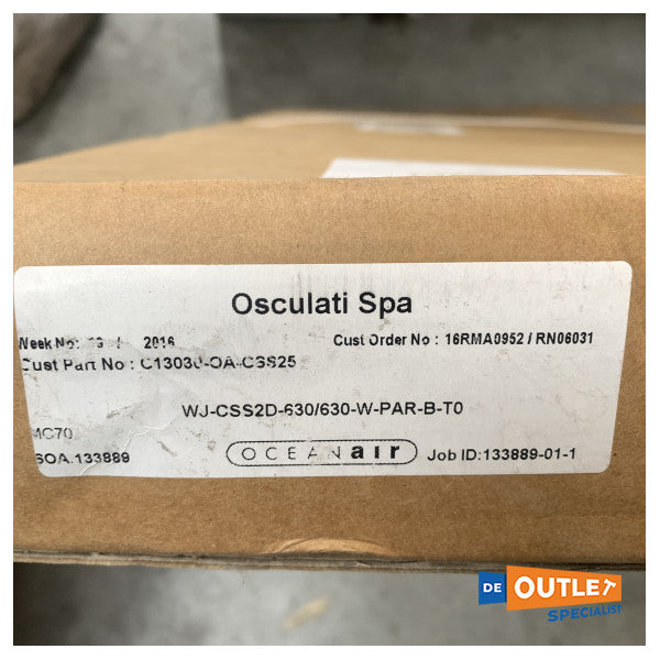 OceanAir Boyut 60 elek/karartma 630 x 630 mm paslanmaz çelik/gümüş - C13030-OA-CSS25