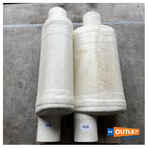 Silenciador marítimo GRP 200 mm branco novo stock antigo - 140044G
