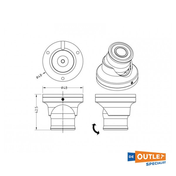Câmara nocturna de infravermelhos Simrad IRIS-035 Pal - 000-10930-001