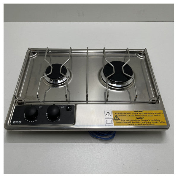 طباخ غاز مدمج من الفولاذ المقاوم للصدأ من إينو ماستر 2 شعلة - 432340010785