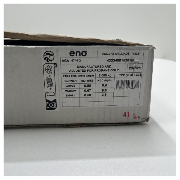 ENO Master 3 -Burner Edelstahl -Stahlgasherd - 433340015301