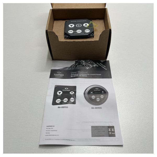 Pannell tal-kontroll tal-windlass tal-ġenb tal-ġenb griż up - isfel 12v - 86-08950