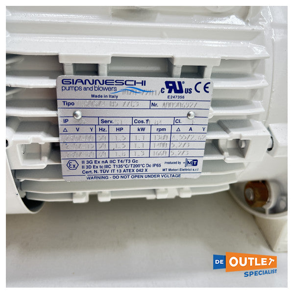 Gianneschi Single Screw Self Priming Pump 230V - MVI60