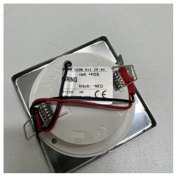 Вбудовуваний точковий світильник Quick Bryan Club S12 квадратний сріблястий хром 12/24В