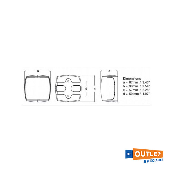 Hella NaviLED faro di poppa bianco 3 nm 10-30V - 2LT 959909201