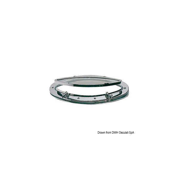 Osculati Elliptic chromed brass porthole 240 x 510 mm