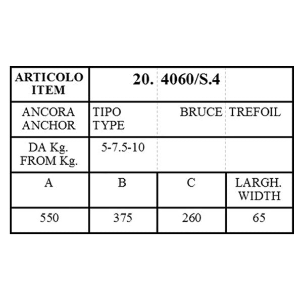 安全アルミニウムアンカー船首ローラー10キロ - 20.4060/S4