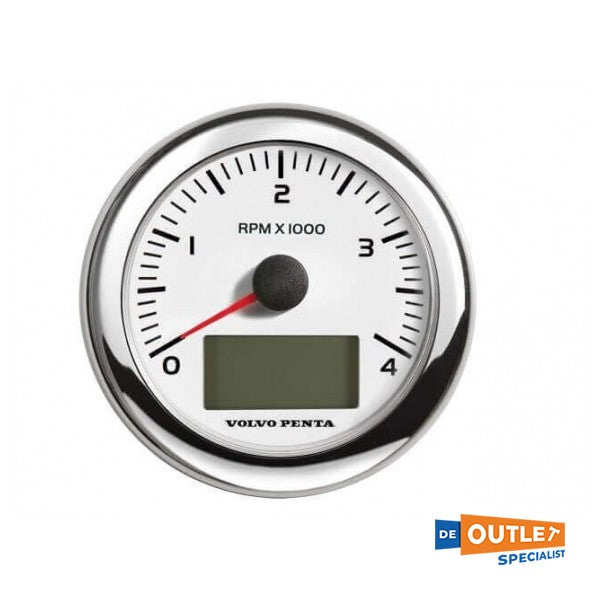 Volvo Penta EVC тахометър 4000 об/мин бял 85 мм - 21628159