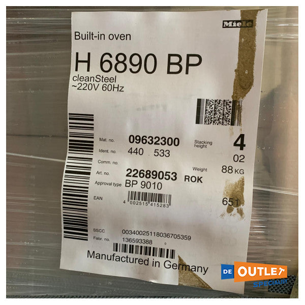 Miele H6890BP nadif azzar 90 cm mibni -in combi forn 220V - 60Hz