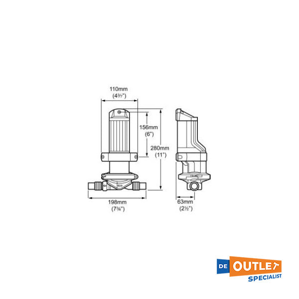 ホエールガルパー中水廃液ポンプ24V - BP2084B