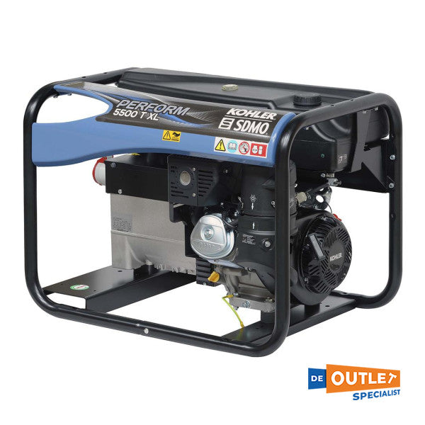 Kohler Portable 3 -Pase Petrol Generator 5.6 KVA - Wettaq 5500 T XL C5