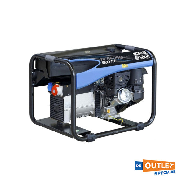 Kohler Portable 3 -Pase Petrol Generator 5.6 KVA - Wettaq 5500 T XL C5