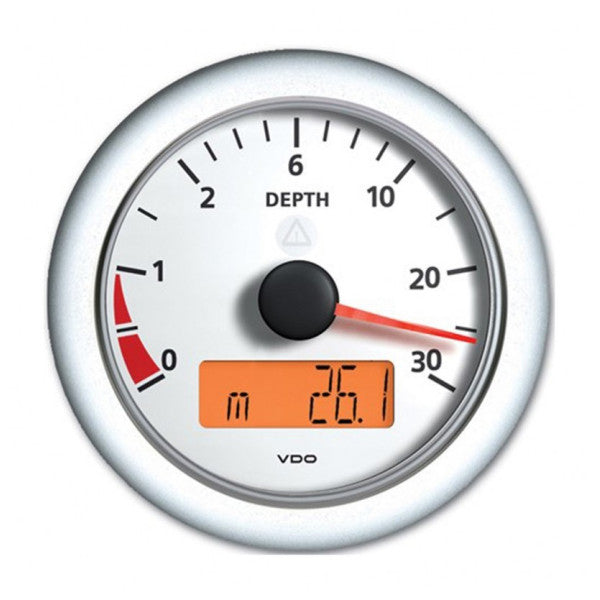 VDO dybdemåler display 0-120 meter hvid