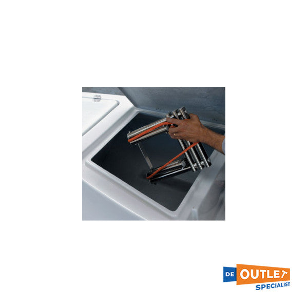 Ceredi Giovanni Scala da bagno pieghevole a 3 livelli in acciaio inox