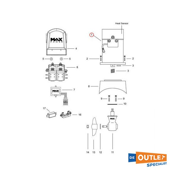 Max Power 3 kW 24V boegschroef motor CT60/CT80 - 312866