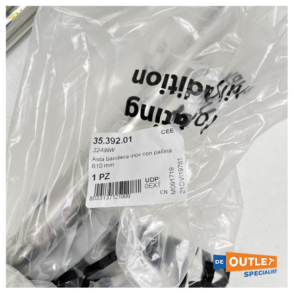 オスキュラティ ステンレススチールフラッグポール(ホルダー付) - 35.392.01