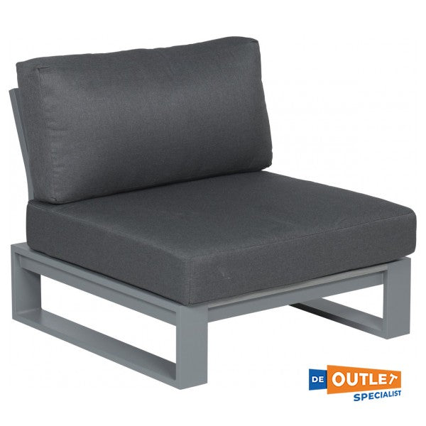 Garden Impressions Linate aluminium loungestoel / tuinstoel antraciet