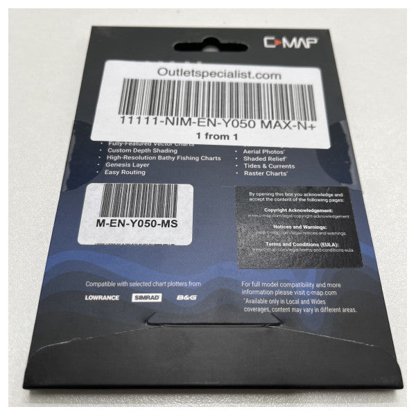 C-Map havkort over Central- og Nordeuropa - EN-Y050 MAX-N+