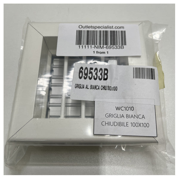 Uflex WC1010 Aircon Air Vent 100 x 100 mm Abjad - 69533b