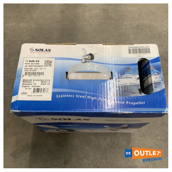 Solas YD3X 13 x 19 LN ruostumattomasta teräksestä valmistettu potkuri - 3432-130-19