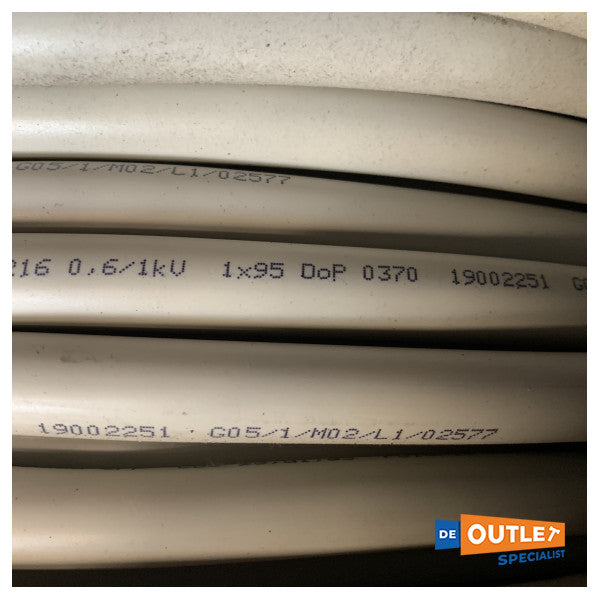 Рулон TT Cables 95 мм2 акумуляторний кабель 220 метрів білий - FG16R16-95