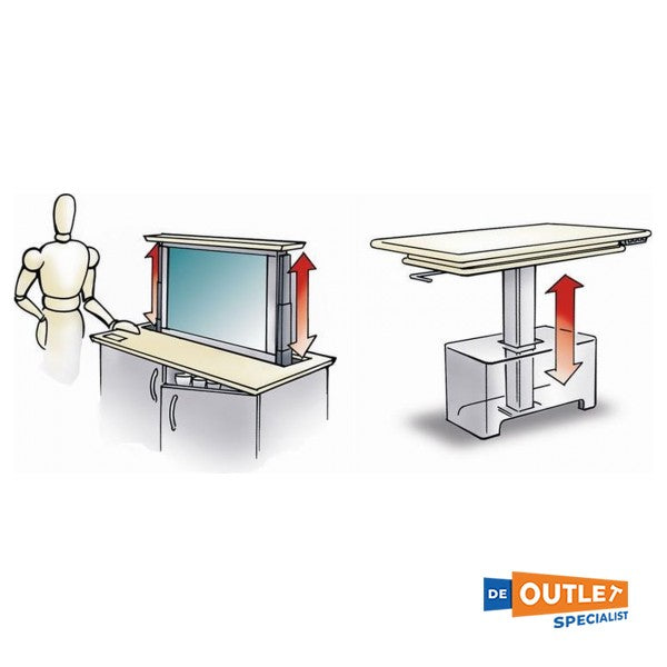 Linak BL1H ηλεκτρική ρυθμιζόμενη στήλη ανύψωσης / επιτραπέζιο πόδι 12V 350 - 750 mm