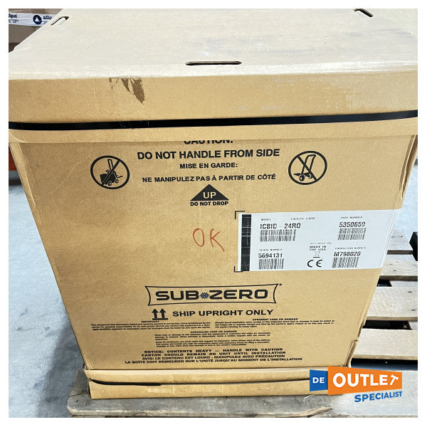 Frigorífico de 2 gavetas Sub Zero em aço inoxidável - ICBID-24RO