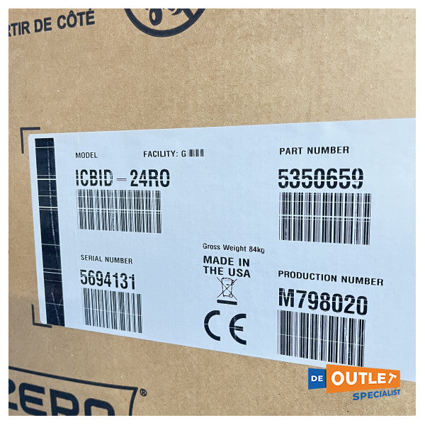 Frigorífico de 2 gavetas Sub Zero em aço inoxidável - ICBID-24RO