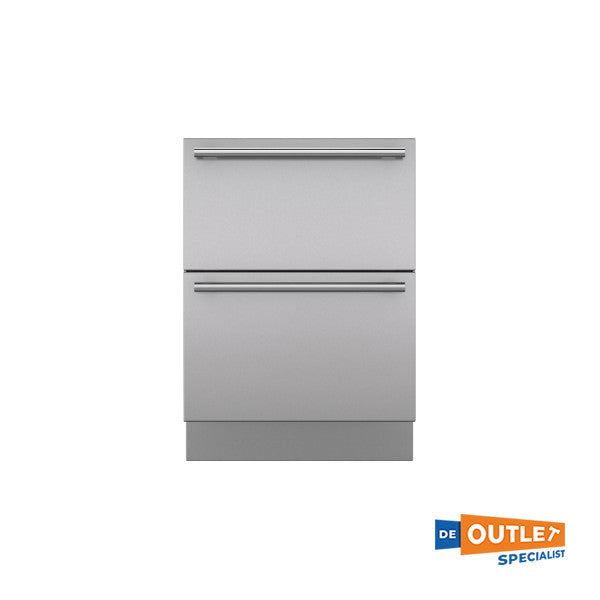 Frigorífico de 2 gavetas Sub Zero em aço inoxidável - ICBID-24RO
