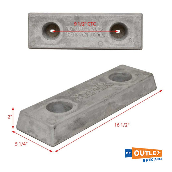 Ανόδιο αλουμινίου αλουμινίου πρύμνης Volvo Penta - 3889901