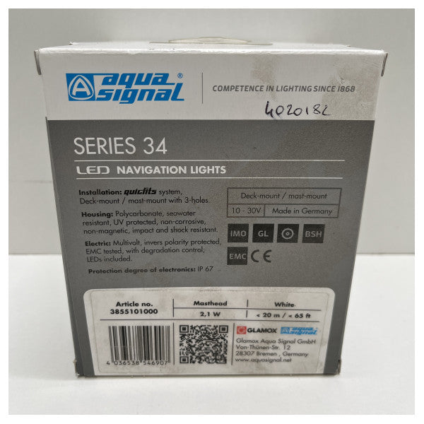 Aqua Signal Series 34 LED Toplight Navigational Light 12 / 24V - 4036538546907