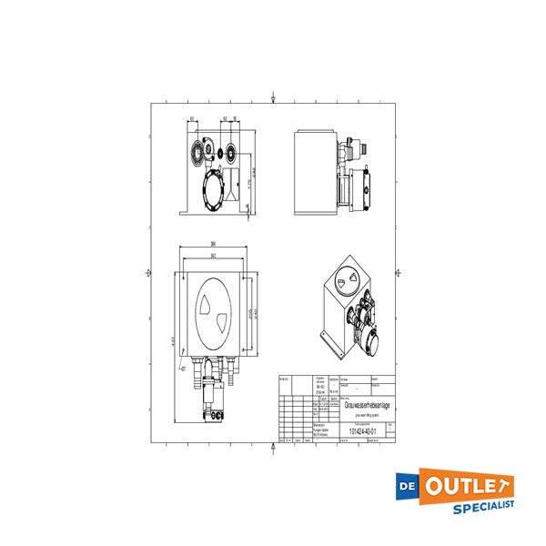 Rheinstrom 24V станция за изхвърляне на пластмасови отпадъчни води 75L/min