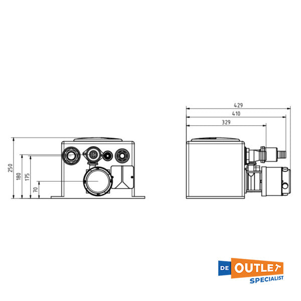 Помпа за изхвърляне на сива вода Rheinstrom 24V - 4030031
