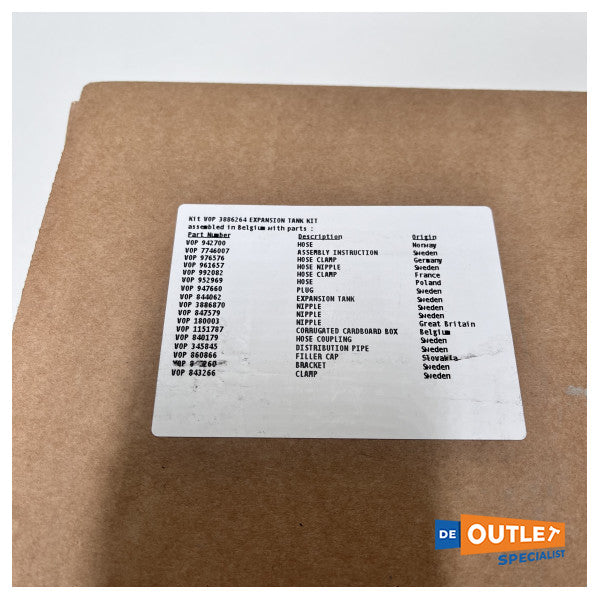 Sistema de vaso de expansão Volvo Penta D4 e D6 - 3886264