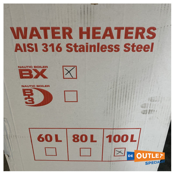 Quick BX100 100L 1200W ruostumattomasta teräksestä valmistettu vedenlämmitin 230V - FLBX10012S00A05 - FLBX10012S00A05