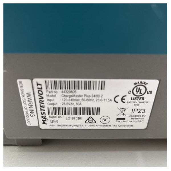 Mastervolt Chargemaster Plus 24V/80A-2 Czone batterioplader - 44320805
