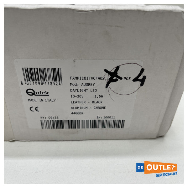 Світлодіодний світильник для читання Quick Audrey хром | чорний 12/24V - FAMP1181TVCFA02 - FAMP1181TVCFA02