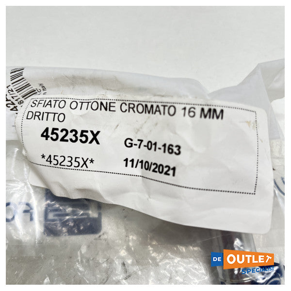 Вентилатор за резервоар от неръждаема стомана 16 mm - 242A.C