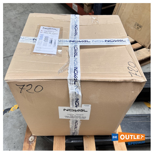 ノバール 電動テーブル 3パーツ ペデスタル ステンレススチール - NL2417