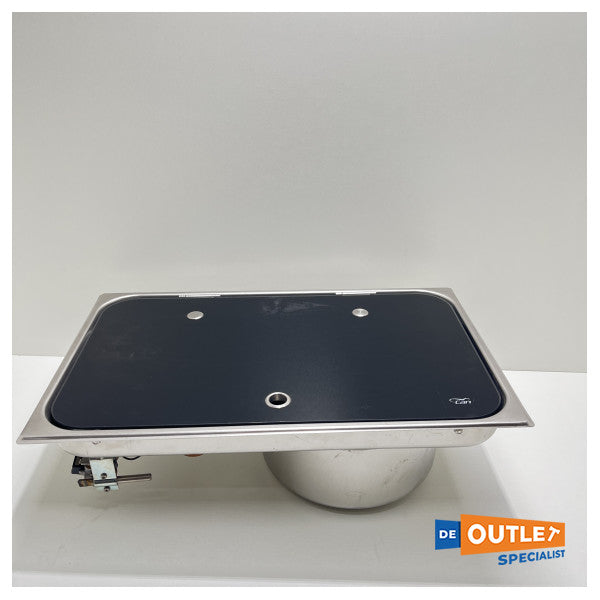 كان SRL طباخ غاز مدمج مع زجاج الحوض - 048651